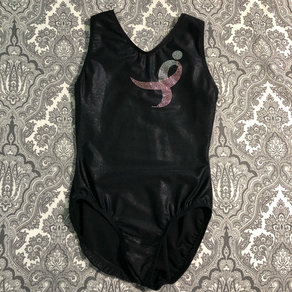 BLACK BREAST CANCER AWARENESS LEOTARD (XS)